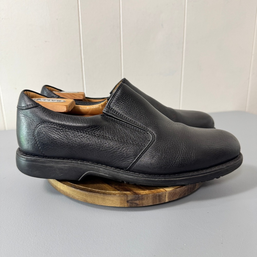 Clarks Mens Leather Slip On Loafers Dress Casual Comfort Shoes Black Size 10